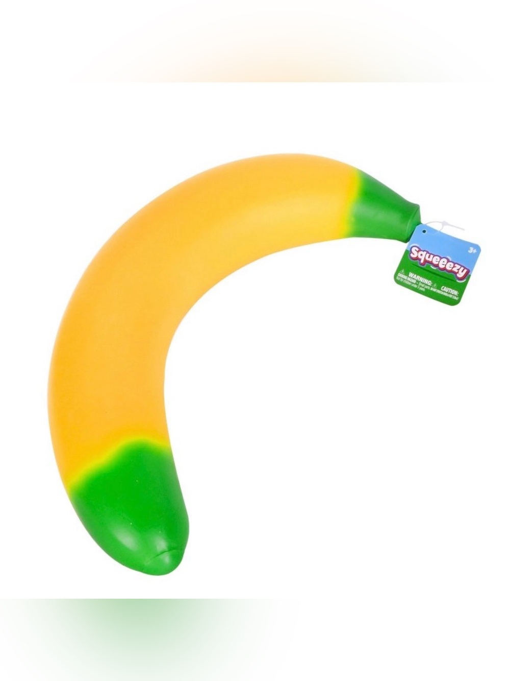 Yellow and Green Banana Squeaky Toy.